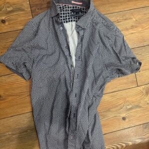 Ted Baker Short Sleeve Button Up Shirt - Size 4